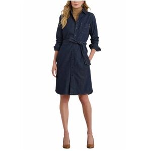 Lauren Ralph Lauren Belted Denim Shirtdress NEW